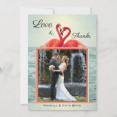 Foto mousserend Flamingo Weddenschap Hartelijk dan Save The Date (Voorkant)