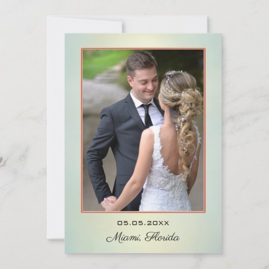 Foto mousserend Flamingo Weddenschap Hartelijk dan Save The Date (Achterkant)