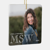 Foto MSW Gradennaam Jaar Afstuderen Keramisch Ornament (Rechts)