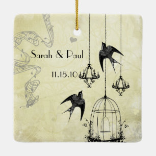 Foto Musical Black & Gray 3 Chandeliers Keramisch Ornament