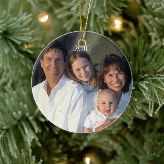 Foto Musical Red & Green Birds  Bird Cage Keramisch Ornament (Boom)