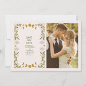 Foto Mystieke Botanische Bruiloft Save The Date (Voorkant)