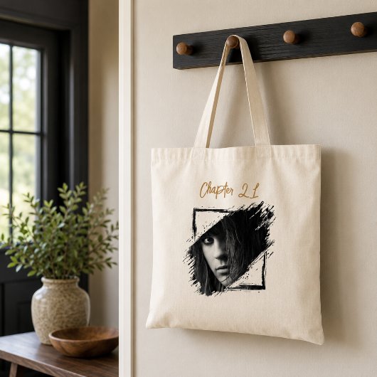 Foto naam 21e verjaardag tote bag