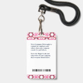Foto Naam Bar Code Logo ID van werknemer Badge (Achterkant met lanyard)