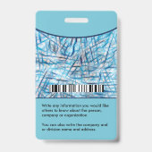 Foto Naam Bar Code Logo Werknemerspas Badge (Achterkant)