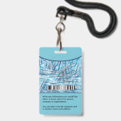 Foto Naam Bar Code Logo Werknemerspas Badge (Achterkant met lanyard)