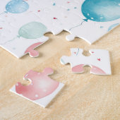 Foto & Naam, Blauwe Ballonnen Legpuzzel (Zijkant)