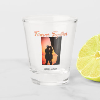 foto naam datum stel bruiloft ro voor altijd samen shot glas