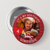 foto, naam en leeftijd Verjaardag Button (Voorkant /achterkant)