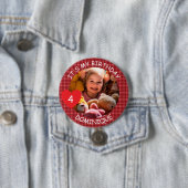 foto, naam en leeftijd Verjaardag Button (In situ)