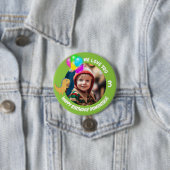  foto, naam en leeftijd Verjaardag Button (In situ)