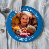 foto, naam en leeftijd Verjaardag Button (In situ)