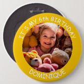 foto, naam en leeftijd Verjaardag Button (Voorkant /achterkant)