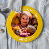 foto, naam en leeftijd Verjaardag Button (In situ)