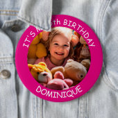  foto, naam en leeftijd Verjaardag Button (In situ)