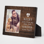 Foto & Naam Hond/Kat Herdenkingsteen Altijd in Mij Fotoplaat (Zijkant)