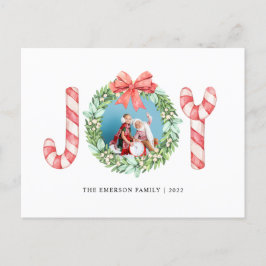 Foto, naam, Joy | Waterverf kerstmis Briefkaart