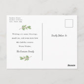 Foto, naam, Joy | Waterverf kerstmis Briefkaart (Achterkant)