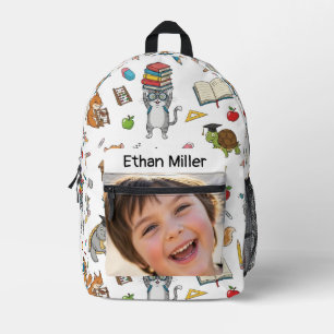 Foto & Naam Kinder Back-to-School Bedrukte Rugzak