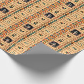 Foto Naam Leeftijd Etnische Boheemse Perzik Uil Ve Cadeaupapier (Hoek)