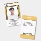 Foto naam logo barcode ID-kaart werknemer Aangepas Badge (Voor- en achterkant)