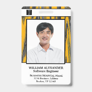 Foto naam logo barcode ID-kaart werknemer Aangepas Badge