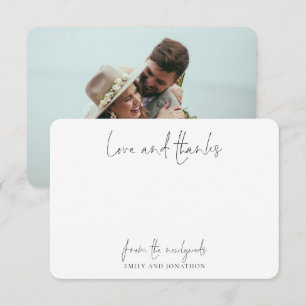 Foto Naam Script Wedding Pas getrouwd Love Bedankt