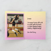 Foto Naam Sentiment Sport Thema Volleybal Kaart (Binnen)