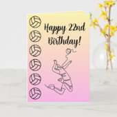 Foto Naam Sentiment Sport Thema Volleybal Kaart (Gele Bloem)