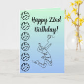 Foto Naam Sentiment Sport Thema Volleybal Kaart (Gele Bloem)