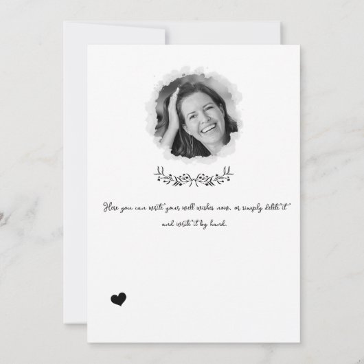 *FOTO NAAM Verjaardagstaart Schattige eigenzinnig  Kaart (Achterkant)