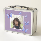Foto Naam Violet & Blue Butterfly Flutter (Achterkant)