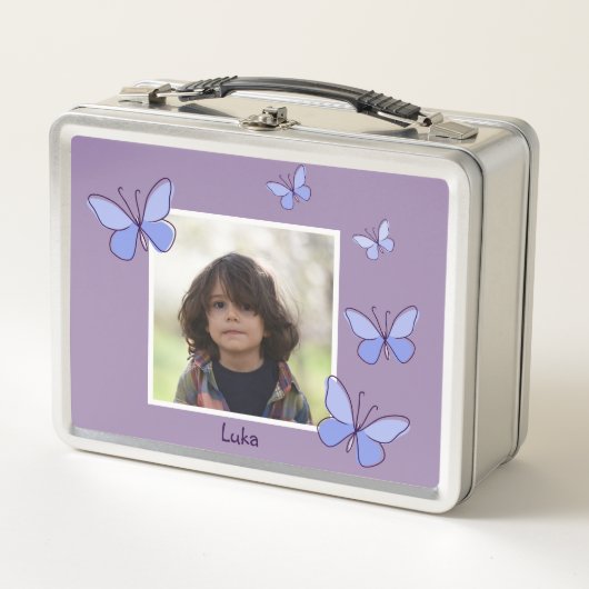 Foto Naam Violet & Blue Butterfly Flutter (Voorkant)