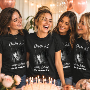 Foto naam zwarte 21e verjaardag t-shirt