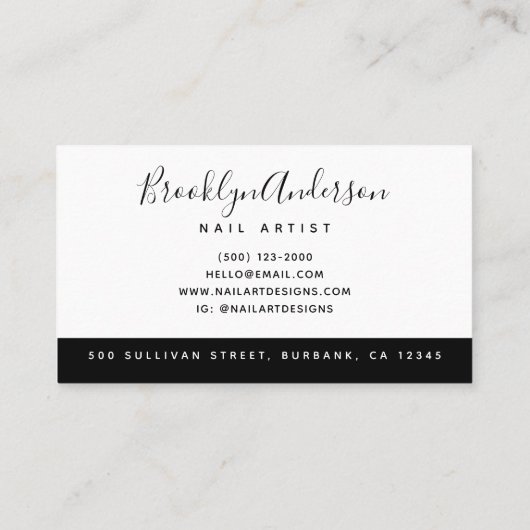 Foto Nail Tech Logo Visitekaartje (Achterkant)