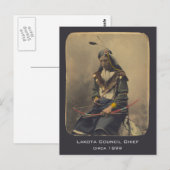 Foto Native American Lakota Indian Chief Briefkaart (Voorkant / Achterkant)