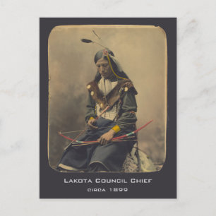Foto Native American Lakota Indian Chief Briefkaart