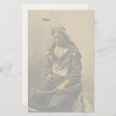  Foto Native American Lakota Indian Chief Briefpapier (Voorkant / Achterkant)