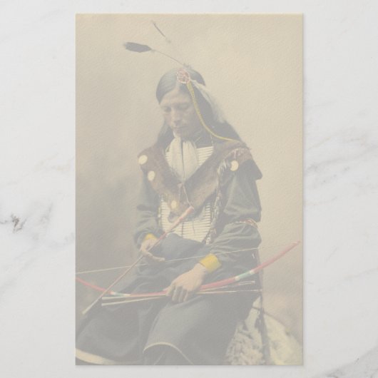  Foto Native American Lakota Indian Chief Briefpapier (Voorkant)
