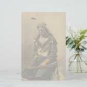  Foto Native American Lakota Indian Chief Briefpapier (Staand voorkant)