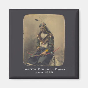 Foto Native American Lakota Indian Chief Magneet