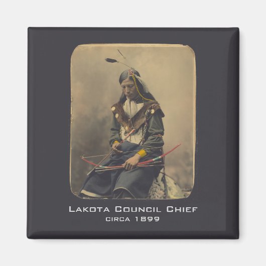  Foto Native American Lakota Indian Chief Magneet (Voorkant)