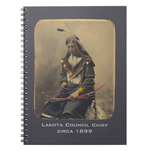  Foto Native American Lakota Indian Chief Notitieboek (Voorkant)