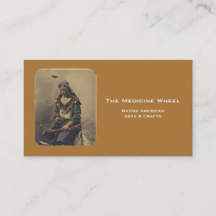 Foto Native American Lakota Indian Chief Visitekaartje