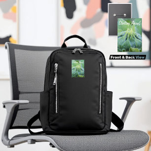 Foto natte zonnebloem Bud Close-up Fotokaart