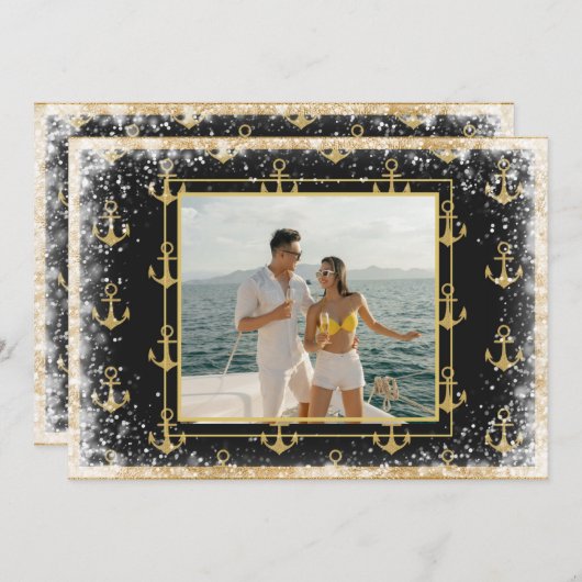 Foto Nautical Modern Feestdagenkaart (Voorkant / Achterkant)