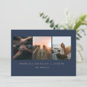 Foto Navy and Blush 3 Save The Date (Staand voorkant)