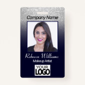 Foto: Navy Blue met Faux Glitter Badge (Voorkant)