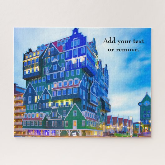 Foto: Nederlandse kanaalhuizen Amsterdam, Nederlan Legpuzzel (Horizontaal)