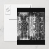Foto negatief Afbeelding van de Shroud of Turin Briefkaart (Voorkant / Achterkant)